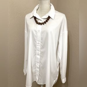 🌱 Women’s Button Down Long Sleeve Soft Collared Shirt